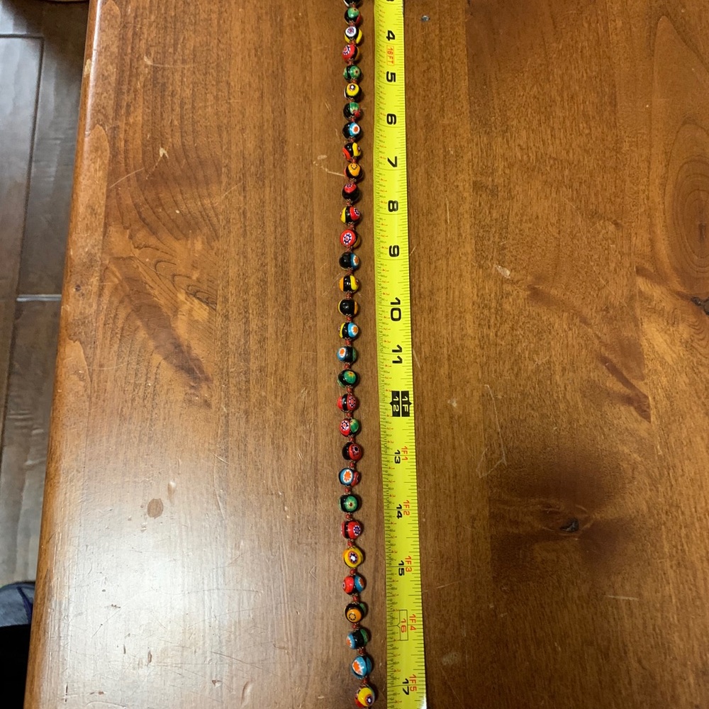 Vtg Murano Venetian Millefiori Glass Necklace View 6